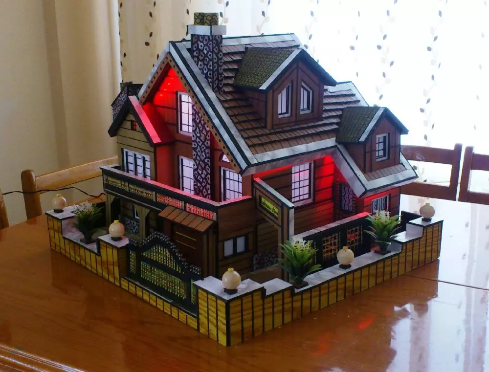 Peinture de maquette en bois