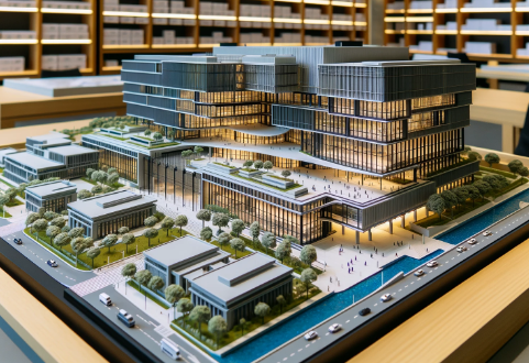 Une maquette architecturale détaillée réalisée par Ari Maquette à Colombes.