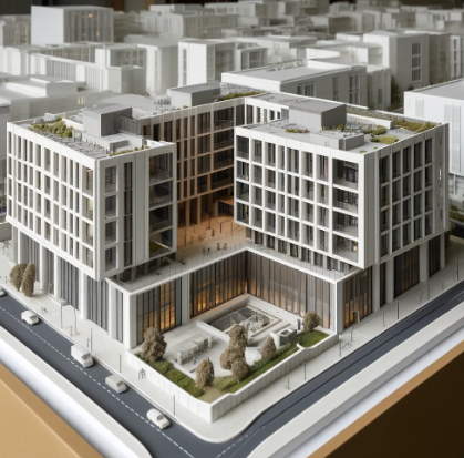 Modèle architectural détaillé réalisé par Ari Maquette à Bordeaux.