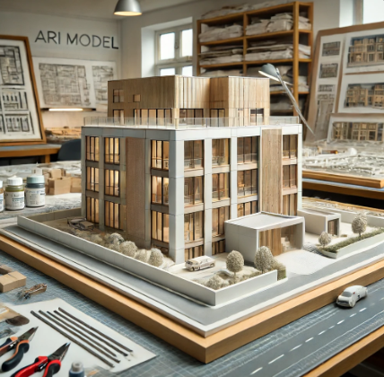 Modèle architectural créé par Ari Maquette à Reims.
