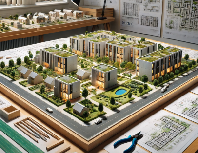 Modèle architectural détaillé réalisé par Ari Maquette à Le Havre.