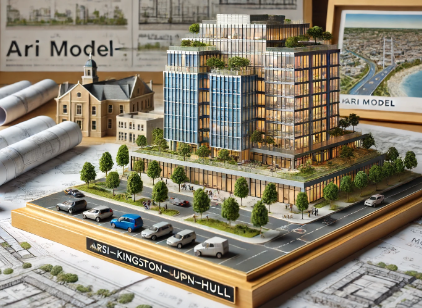 Modèle architectural détaillé réalisé par Ari Maquette à Clermont-Ferrand.