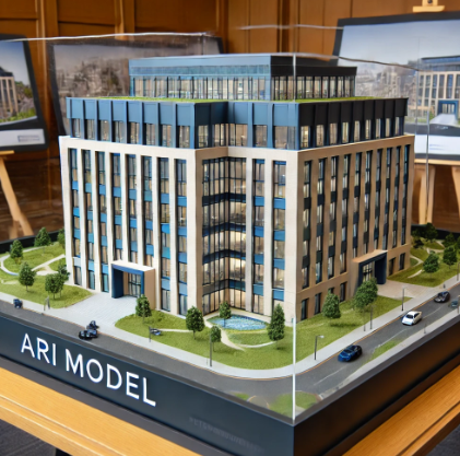 Modèle architectural détaillé créé par Ari Maquette à Boulogne-Billancourt.