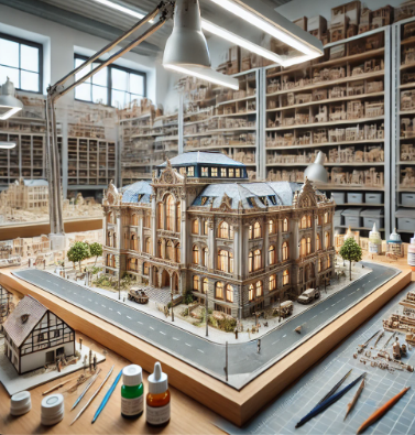 Maquette détaillée réalisée par Ari Maquette à Troyes.