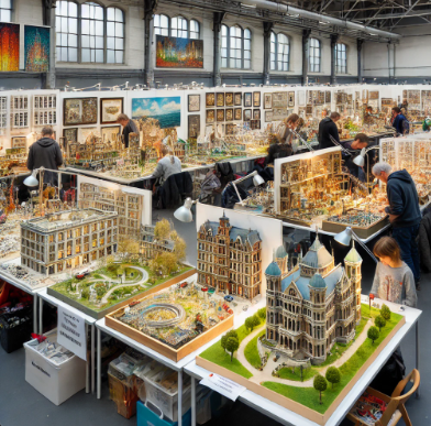 Foire du Modélisme Toulouse présentant des modèles détaillés et artistiques.