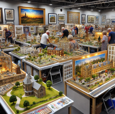 Foire du Modélisme Reims présentant des modèles détaillés et artistiques.