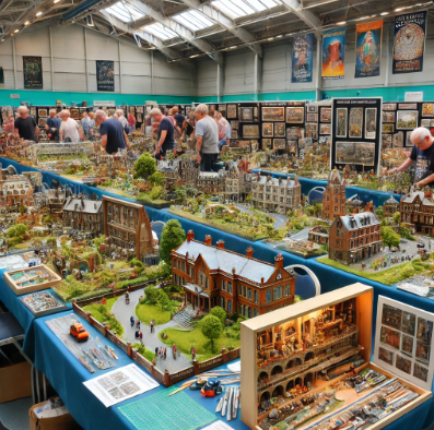 Foire du Modélisme Saint-Étienne présentant des modèles détaillés et artistiques.