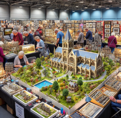 Foire du Modelisme Clermont-Ferrand montrant des modèles détaillés et artistiques.