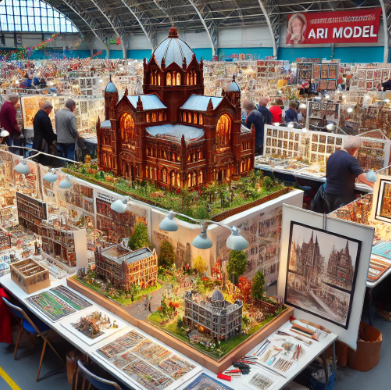 Exposition de modèles détaillés par Ari Maquette à la Foire du Modélisme Saint Denis.