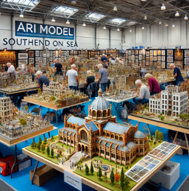 Exposition détaillée des maquettes d'Ari Maquette à la Foire du Modelisme Nanterre.