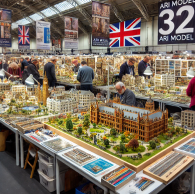 Exposition de modèles réduits par Ari Maquette à la Foire du Modelisme Asnières sur Seine.