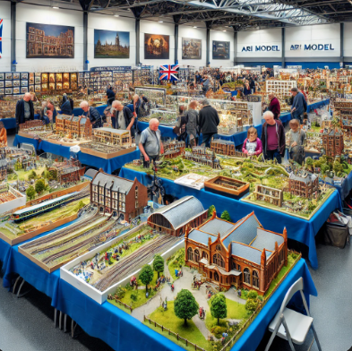 Modèles détaillés d'Ari Maquette à la Foire du Modélisme Rueil Malmaison.