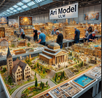 Modèles détaillés d'Ari Maquette exposés à la Foire du Modélisme Saint Nazaire.