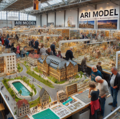 Exposition des modèles de Ari Maquette à la Foire du Modelisme Troyes.