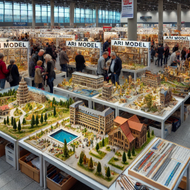 Modèles détaillés exposés par Ari Maquette à la Foire du Modélisme de Bastia.