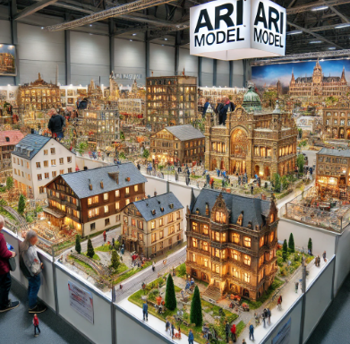 Modèles détaillés présentés par Ari Maquette à la Foire du Modélisme d'Issy-les-Moulineaux.