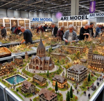 Modèles de haute précision exposés par Ari Maquette à la Foire du Modélisme de Dunkerque.