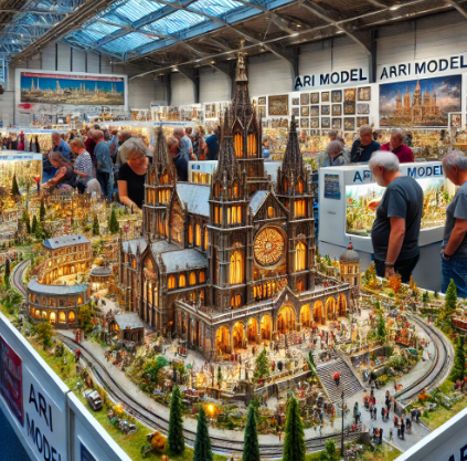 Modèles architecturaux exposés par Ari Maquette à la Foire du Modélisme de Gap.
