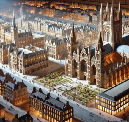 Une maquette architecturale minutieusement réalisée par Ari Maquette à Boulogne Billancourt, illustrant la qualité artisanale et la précision technique.