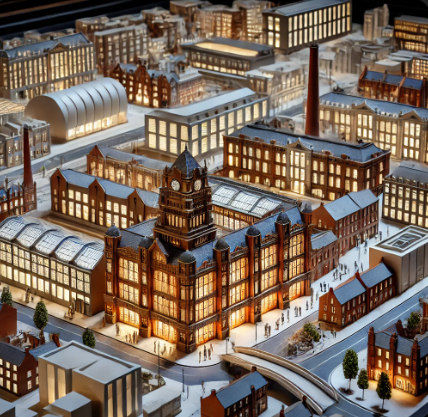 Une maquette architecturale réalisée par Ari Maquette à Roubaix, illustrant la précision et le souci du détail dans chaque modèle.