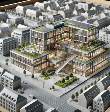 Maquette architecturale détaillée d'une structure à Levallois-Perret, réalisée par les experts d’Ari Maquette.