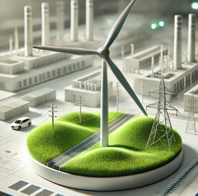 Un modèle d’éolienne conçu par Ari Maquette, alliant innovation et précision pour promouvoir l’énergie durable.