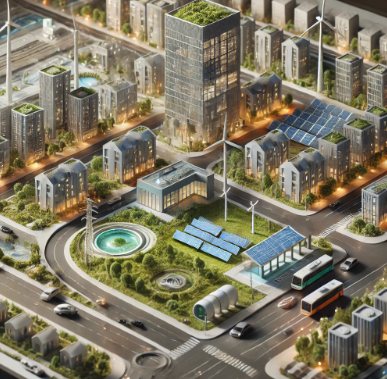 Un modèle de gestion énergétique pour villes intelligentes conçu par Ari Maquette, combinant innovation et précision technique. Ce modèle illustre des solutions énergétiques durables pour les environnements urbains et est idéal pour les projets éduca