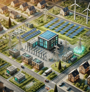 Un modèle détaillé de micro-réseau conçu par Ari Maquette, mettant en lumière l’intégration des énergies renouvelables, des systèmes de stockage d’énergie et des technologies intelligentes de gestion énergétique. Parfait pour les présentations techni