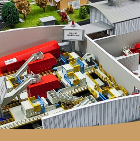 La maquette de gestion des déchets par ARI Model incarne les dernières technologies innovantes et des solutions respectueuses de l’environnement pour une gestion efficace des déchets. Cette maquette à l’échelle met en lumière des caractéristiques clé