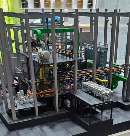 La Maquette des Technologies d'Énergie Renouvelable conçue par ARI Model est une représentation architecturale avancée de l’ensemble des infrastructures d’énergies renouvelables, y compris panneaux solaires, parcs éoliens, centrales hydroélectri