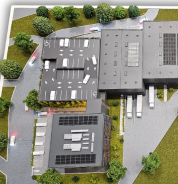 La Maquette de Gestion de l'Énergie des Usines Intelligentes, conçue par ARI Model, est une maquette interactive et détaillée des processus industriels écoénergétiques. Cette maquette illustre la surveillance énergétique en temps réel, l’automat