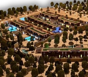 Une maquette architecturale interactive et minutieusement détaillée conçue par ARI Model, illustrant les technologies des carburants alternatifs et de l'énergie propre. Cette maquette pédagogique comprend des stations de ravitaillement en hydrog
