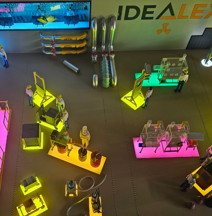 Une maquette physique de pointe conçue par ARI Maquette pour une startup technologique à Hannover Messe, avec des détails architecturaux soignés, des finitions naturelles et un éclairage intégré, afin d’assurer une visibilité maximale dans la zone St