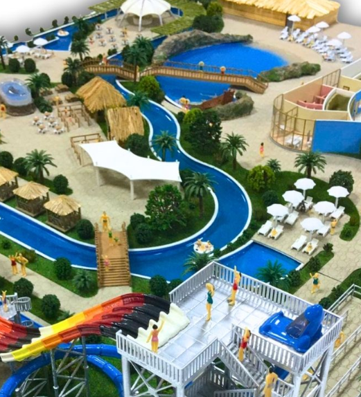Maquettes physiques sur mesure d’ARI Maquette pour la Swissbau, comprenant de nouveaux projets immobiliers, des infrastructures durables, des centrales d’énergies renouvelables, des projets urbains intelligents et des développements architecturaux mo
