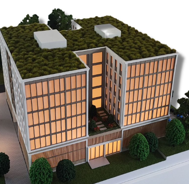 Maquettes personnalisées par ARI Maquette pour Ambiente, présentant des concepts innovants d’aménagement de magasins, des centres de production durables, des espaces urbains écologiques, des designs écoénergétiques et des présentations de produits av