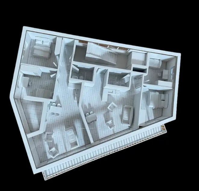 Maquettes personnalisées, éclairées et animées d’ARI Maquette pour la Wohn Design Messe, mettant en valeur les projets d’intérieur, les innovations en mobilier, les solutions d’habitat durable et les concepts architecturaux modernes. Grâce à leurs dé
