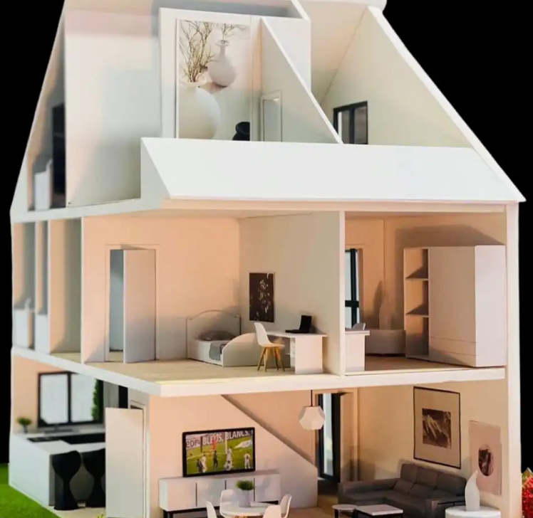 Maquette physique hautement détaillée réalisée par ARI Maquette pour la Reisebörse, présentant des textures réalistes, une architecture précise et un éclairage intégré afin d’attirer les visiteurs et renforcer la présence visuelle de votre stand.