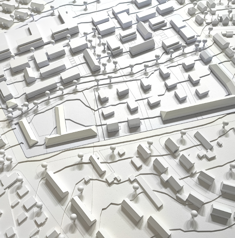 Une maquette architecturale minutieusement conçue par ARI Maquette pour Education and Digital Learning (226), représentant des campus futuristes, des salles de classe intelligentes, des laboratoires numériques et des infrastructures d’e-learning conn